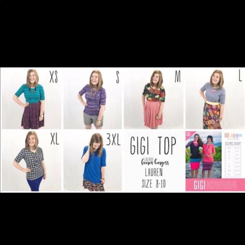 Plus size ~ Lularoe Red Gigi fitted top 💗 NWOT - Picture 4 of 8